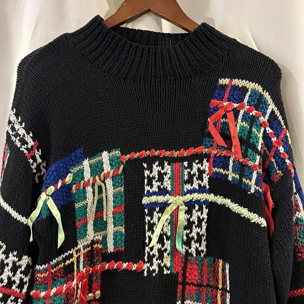 Warranted To Be A Pendleton‎ Ugly Christmas Bow Sweater Size Small